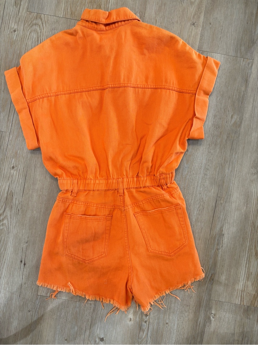 Show Me Your MuMu Orange Denim Romper - Picture 5 of 6